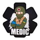ПВХ патч "Військовий медик" чорний - Brand Element - зображення 1