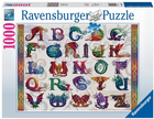 Puzzle Ravensburger Dragon Alphabet 70 x 50 cm 1000 elementow (4005556168149) - obraz 1