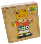 Puzzle figuralne Brimarex Wooden Teddy Bear Girl 13 x 13 cm 15 elementów (5907791509192) - obraz 1