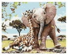 Malowanie po numerach Symag Paint it Przyjaciele z safari 40 x 50 cm (5904433380744) - obraz 1