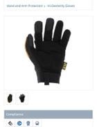 Тактические перчатки Mechanix Wear Body Guard Impact Pro HD Series 362 XL - изображение 3