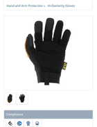 Тактические перчатки Mechanix Wear Body Guard Impact Pro HD Series 362 XXL - изображение 3