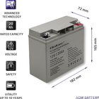 Akumulator Qoltec AGM 12V 20Ah max. 300A 53066 (5901878530666) - obraz 6