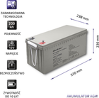 Akumulator Qoltec AGM 12V 200Ah max. 3000A 54.1kg 53069 (5901878530697) - obraz 6