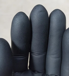Рукавички нітрилові L чорні Medi YuS Black неопудрені 100 шт підвищеної щільності - зображення 7