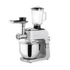 Кухонная машина Ardesto KMCH-K1500SS, 1500 Вт, металлическая чаша, 10 насадок, серебристо-серый