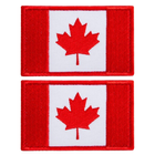Набір шевронів 2 шт. із липучкою Прапор Канади 5х8 см - зображення 1