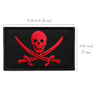 Набор шевронов 2 шт с липучкой Пират Jolly Roger 5х8 см (800029880) TM IDEIA - изображение 4