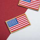 Набір шевронів 2 шт на липучці Прапор США кольоровий та сірий, вишитий патч нашивка 5х8 см - зображення 8