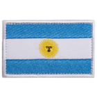 Набір шевронів 2 шт. із липучкою Прапор Аргентина 5х8 см, вишитий патч - зображення 6