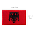 Набор шевронов 2 шт на липучке Флаг Албании, вышитый патч нашивка 5х8 см (800029840) TM IDEIA - изображение 5