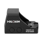 Субкомпактный пистолетный коллиматорный прицел (коллиматор) Holosun Open Reflex HS407K X2 6MOA. Цвет: Черный, - изображение 5