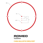Прицел коллиматорный Sig Sauer Optics Romeo 4S 1x20mm 2 MOA Ballistic Circle Dot Solar - изображение 6