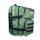 Тактичний рюкзак 04071два відділи дві фронтальні кишені додаткові кріпленя 40 л Розмір 50*30*25 см,хакі - изображение 3