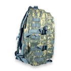 Туристичний, тактичний, штурмовий рюкзак, 45 л, 1 відділення, 2 фронтальні кишені, розмір: 50*35*25 см, піксель - изображение 3