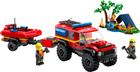 Zestaw klocków Lego City Terenowy wóz strażacki z łodzią ratunkową 301 część (60412) - obraz 3