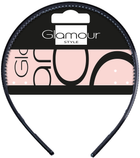 Plastikowa opaska do włosów Glamour z kryształkami Czarna (5902704171916) - obraz 1