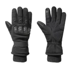 Зимние тактические защитные перчатки на флисе черные 30102 размер универсальный - изображение 1