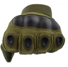 Универсальные тактические полнопалые перчатки с защитой косточек на флисе оливковые 800100-XL - изображение 6