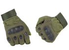 Універсальні тактичні захисні повнопалі рукавички із захистом кісточок олива 8001-М - зображення 2