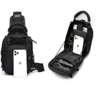 Сумка-рюкзак нагрудная тактическая однолямочная Темный камуфляж ZE0144 Laser - изображение 7