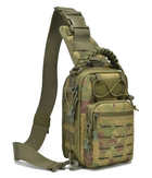 Сумка-рюкзак нарудная тактическая однолямочная Камуфляж ZE0145 Laser