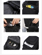 Сумка-рюкзак нагрудная тактическая однолямочная Серый пиксель ZE0142 Laser - изображение 3