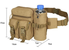 Поясная тактическая сумка с отделением для бутылки Темный пиксель 3003 - изображение 7