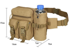 Поясная тактическая сумка с отделением для бутылки Темный пиксель 3003 - изображение 7