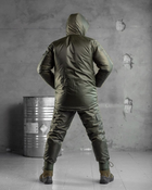 Тактичний зимовий теплий військовий комплект SnowStorm ( Куртка + Штани ), Камуфляж: Олива, Розмір: M - зображення 2