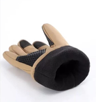 Водоотталкивающие ветрозащитные Softshell на флисе зимние перчатки Койот 9003-М - изображение 4