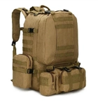 Тактический походный рюкзак на 56 л D3-GGL-402 Койот - изображение 1
