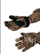 Водовідштовхувальні зимові захисні вітрозахисні Softshell тактичні на флісі рукавички Мультикам 9000-L - зображення 3