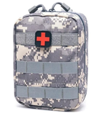 Тактическая медицинская сумка под аптечку Серый пиксель А883 - изображение 2