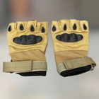 Перчатки тактические Беспальцевые, цвет Койот, размер L, перчатки для военных, армейские перчатки - изображение 1