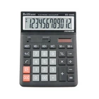 Калькулятор настільний Brilliant 147x198x27 мм 12 розрядний пластик чорний (BS 444B)