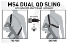 Ремень оружейный одноточечный Magpul MS4 Dual QD G2 черный - изображение 7