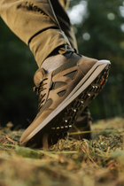 Кросівки Ягуар чоловічі літні повсякденні UND з натуральної шкіри вставками з дихаючої 3D сітки зносостійкі з посиленим носком і п'ятою Підошва прошита Energy Олива 40 р. - зображення 6