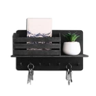 Ключница DecorWood из дерева 27,5х20х10,5 см Черная