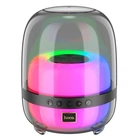 Портативная Bluetooth колонка с цветной подсветкой HOCO BS58 Crystal Colorful Luminous 10W Black