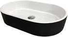 Раковина, умывальник накладной, искусственный камень ADAMANT Beste New Black Matte/White Glossy