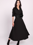 Sukienka kopertowa damska wiązana w pasie Lanti Suk172 36 Czarna (5904252711781) - obraz 1