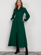 Плаття-сорочка максі жіноче Lanti SUK204 34/36 Зелене (5904252721766) - зображення 3