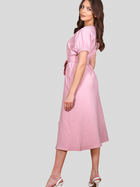 Sukienka trapezowa damska midi MODAGI A5 S/M Różowa (5904996500191) - obraz 4