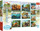 Puzzle Trefl 10 w 1 W Świecie dinozaurów 329 elementów (5900511903904) - obraz 1