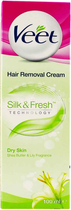 Krem do depilacji Veet Hair Removal Cream Shea Butter Dry Skin 100 ml (5000309002755) - obraz 1