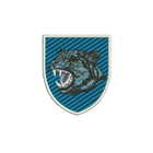 Шеврон на липучці (велкро) Дика кішка 9х7,7 см Синій 7027 - изображение 1