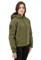 Тактична жіноча куртка Eagle Soft Shell з флісом Green Olive 2XL - зображення 1