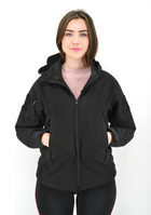 Тактическая женская куртка Eagle Soft Shell с флисом Black 3XL - изображение 4