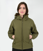 Тактическая женская куртка Eagle Soft Shell с флисом Green Olive XL - изображение 3